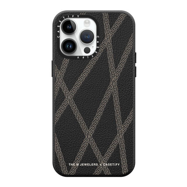 The M Jewelers x CASETiFY iPhone 14 Pro Max Case ジェットブラック ペブルケース MagSafe対応 Chain Tapes The M Jewelers x CASETiFY iPhone 14 Pro Max Case ジェットブラック ペブルケース MagSafe対応 Chain Tapes