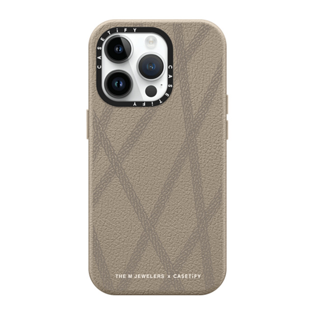 The M Jewelers x CASETiFY iPhone 14 Pro Case Greige ペブルケース MagSafe対応 Chain Tapes The M Jewelers x CASETiFY iPhone 14 Pro Case Greige ペブルケース MagSafe対応 Chain Tapes