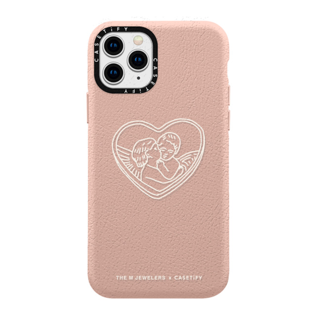 The M Jewelers x CASETiFY iPhone 11 Pro ケース ライトピンク ペブルケース Angel Luv