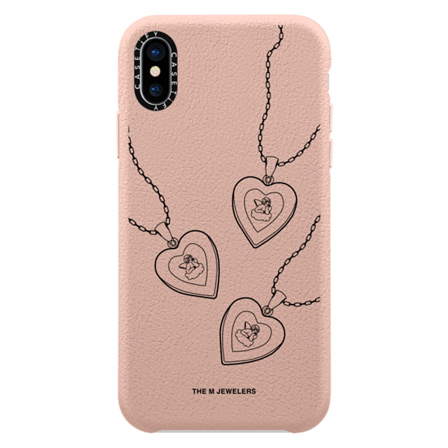 The M Jewelers x CASETiFY iPhone X ケース ライトピンク ペブルケース Angel Locket