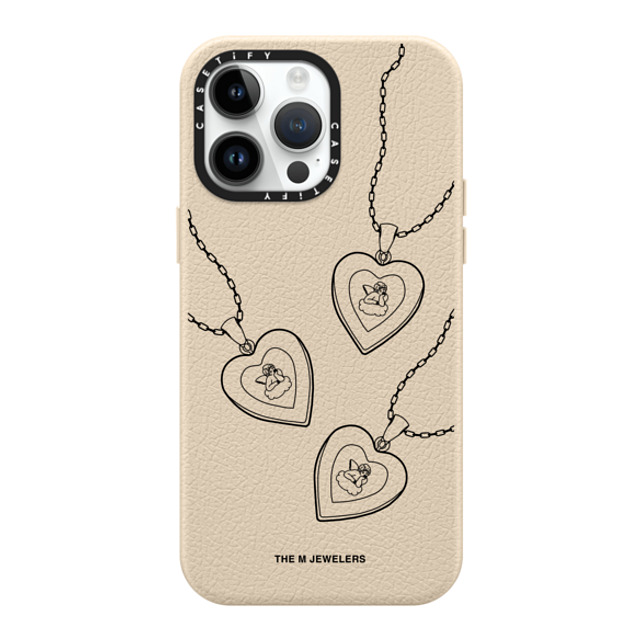 The M Jewelers x CASETiFY iPhone 14 Pro Max Case オートミルク ペブルケース MagSafe対応 Angel Locket The M Jewelers x CASETiFY iPhone 14 Pro Max Case オートミルク ペブルケース MagSafe対応 Angel Locket