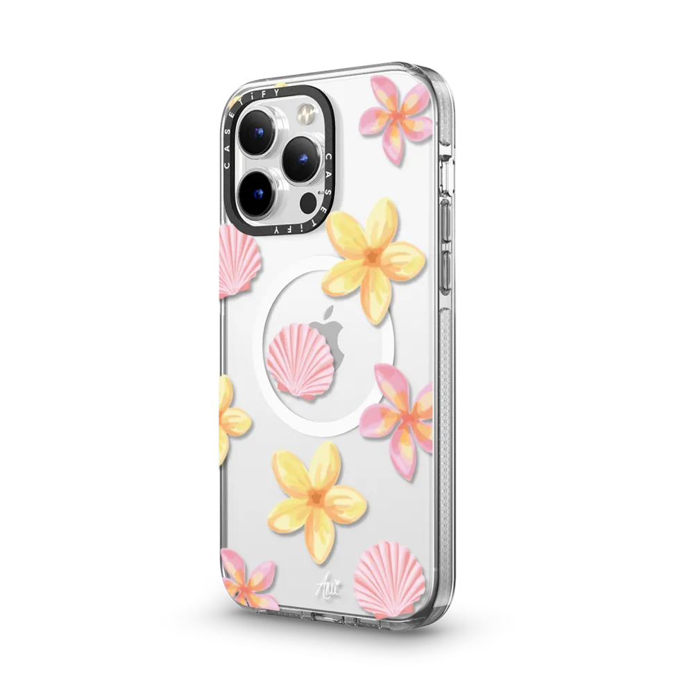 Clear iPhone 12 Pro Max Case MagSafe Compatible - Tropical Holibob