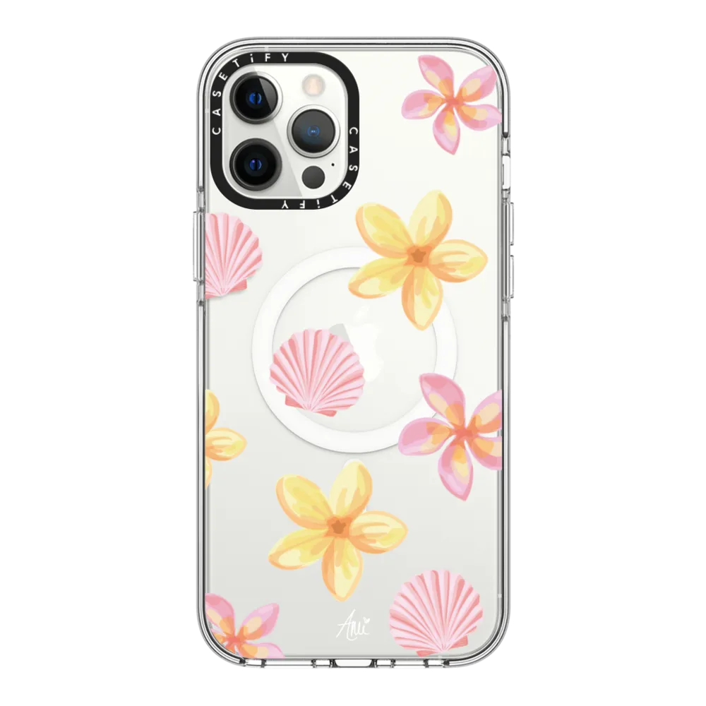 Clear iPhone 12 Pro Max Case MagSafe Compatible - Tropical Holibob