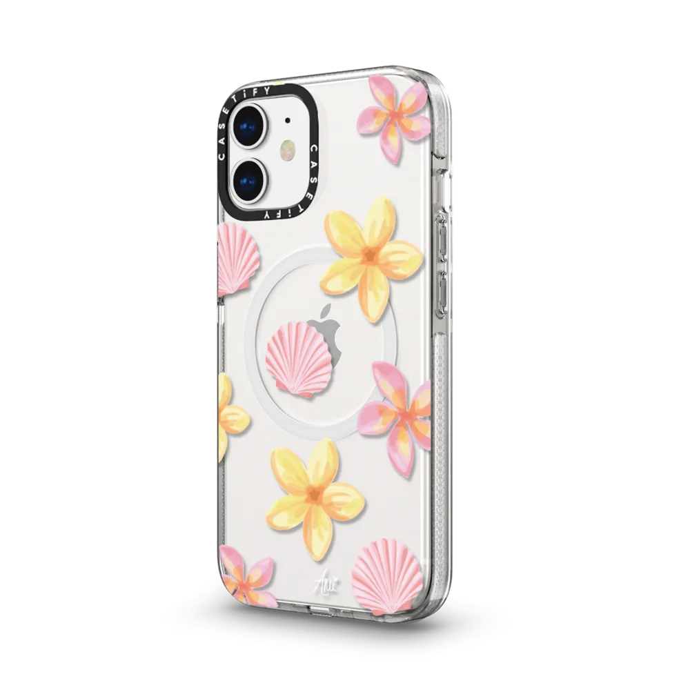 Impact Clear iPhone 12 Case MagSafe Compatible - Tropical Holibob