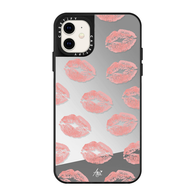 CASETiFY iPhone 11 Case Silver on Black ミラーケース Ami's Kiss ami charlize Mother's Day CASETiFY iPhone 11 Case Silver on Black ミラーケース Ami's Kiss ami charlize Mother's Day