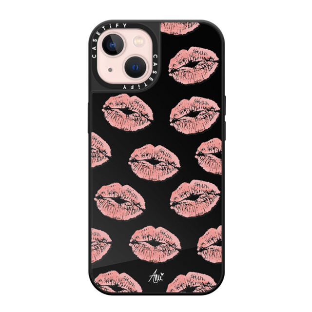 CASETiFY iPhone 13 Case Black on Black ミラーケース MagSafe対応 Ami's Kiss ami charlize Mother's Day CASETiFY iPhone 13 Case Black on Black ミラーケース MagSafe対応 Ami's Kiss ami charlize Mother's Day