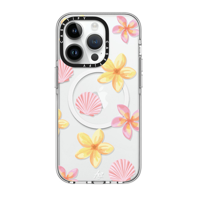 CASETiFY iPhone 14 Pro Case Clear Clear Case MagSafe Compatible Tropical Holibob ami charlize CASETiFY iPhone 14 Pro Case Clear Clear Case MagSafe Compatible Tropical Holibob ami charlize
