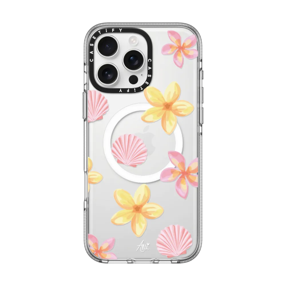 Clear iPhone 16 Pro Max Case MagSafe Compatible - Tropical Holibob