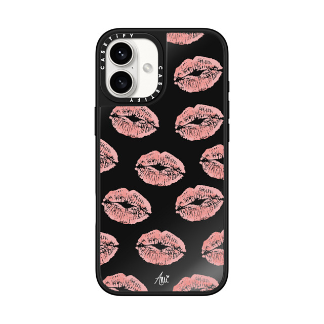 CASETiFY iPhone 16 Plus Case Black on Black ミラーケース MagSafe対応 Ami's Kiss ami charlize CASETiFY iPhone 16 Plus Case Black on Black ミラーケース MagSafe対応 Ami's Kiss ami charlize