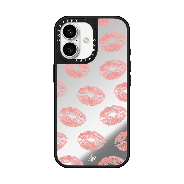 CASETiFY iPhone 16 Case Silver on Black ミラーケース MagSafe対応 Ami's Kiss ami charlize Father's Day CASETiFY iPhone 16 Case Silver on Black ミラーケース MagSafe対応 Ami's Kiss ami charlize Father's Day