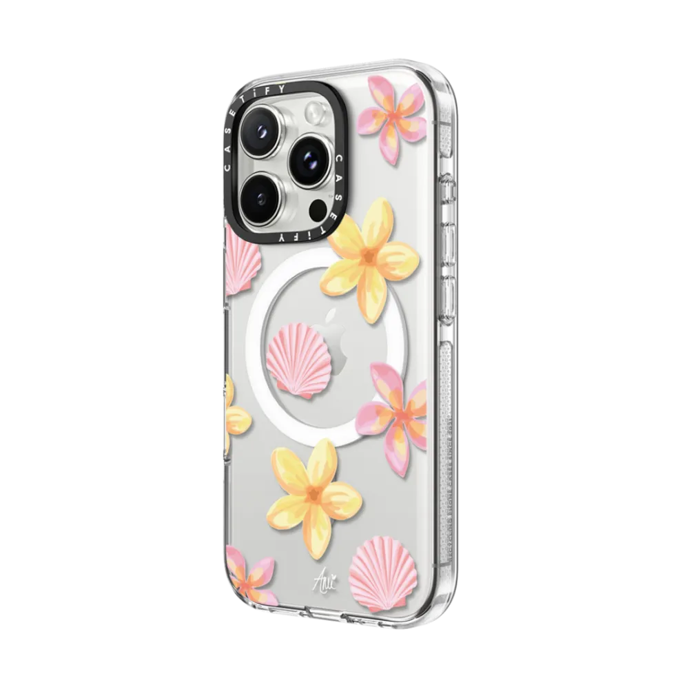 Clear iPhone 16 Pro Case MagSafe Compatible - Tropical Holibob