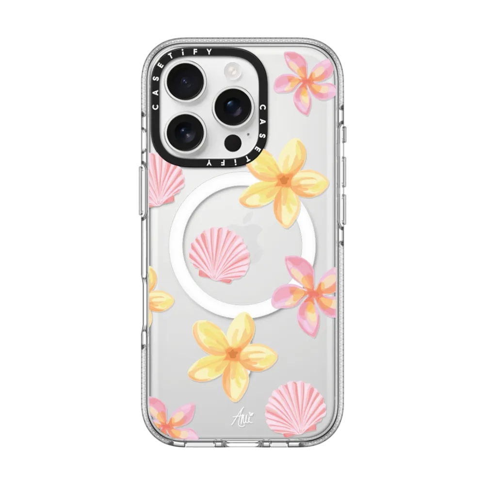 Clear iPhone 16 Pro Case MagSafe Compatible - Tropical Holibob