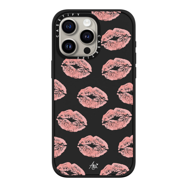 CASETiFY iPhone 15 Pro Max Case Matte Black Impact Case MagSafe Compatible Ami's Kiss ami charlize CASETiFY iPhone 15 Pro Max Case Matte Black Impact Case MagSafe Compatible Ami's Kiss ami charlize