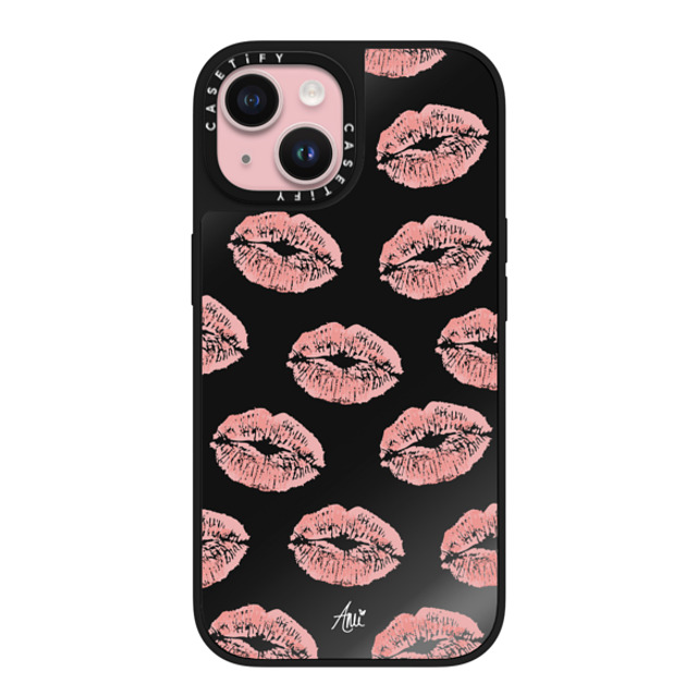 CASETiFY iPhone 15 Case Black on Black ミラーケース MagSafe対応 Ami's Kiss ami charlize Mother's Day CASETiFY iPhone 15 Case Black on Black ミラーケース MagSafe対応 Ami's Kiss ami charlize Mother's Day