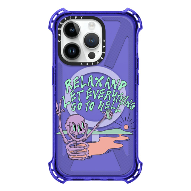 Emma Atterbury x CASETiFY iPhone 14 Pro Case Surrealism,Weird Peri Purple バウンスケース Relax by Emma Atterbury Back to School Emma Atterbury x CASETiFY iPhone 14 Pro Case Surrealism,Weird Peri Purple バウンスケース Relax by Emma Atterbury Back to School