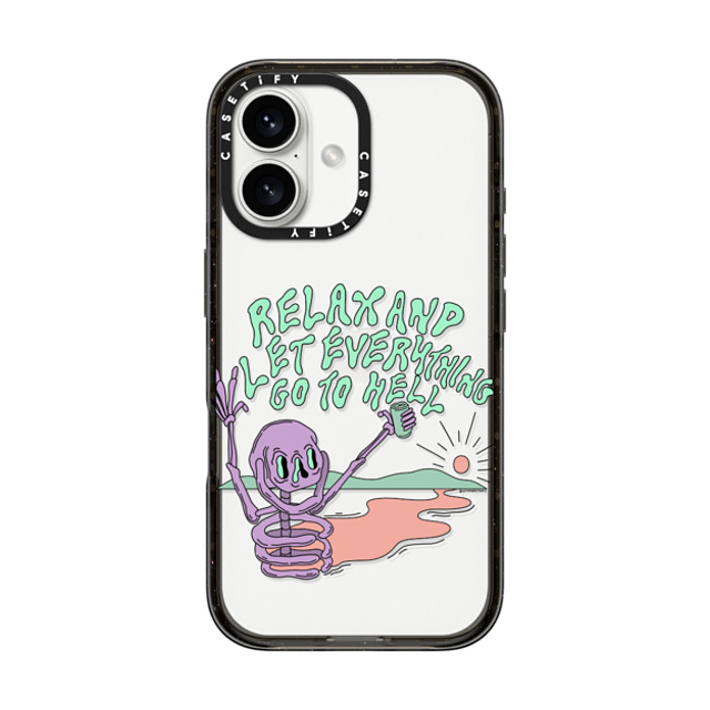 Emma Atterbury x CASETiFY iPhone 16 Case Surrealism,Weird ブラック インパクトケース Relax by Emma Atterbury Mother's Day Emma Atterbury x CASETiFY iPhone 16 Case Surrealism,Weird ブラック インパクトケース Relax by Emma Atterbury Mother's Day