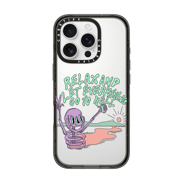 Emma Atterbury x CASETiFY iPhone 16 Pro Case Surrealism,Weird ブラック インパクトケース Relax by Emma Atterbury Mother's Day Emma Atterbury x CASETiFY iPhone 16 Pro Case Surrealism,Weird ブラック インパクトケース Relax by Emma Atterbury Mother's Day