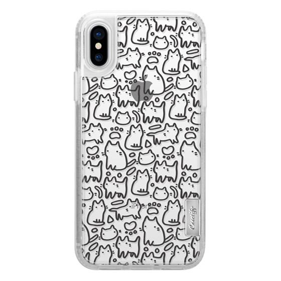 Funny doodle kitty cats pattern