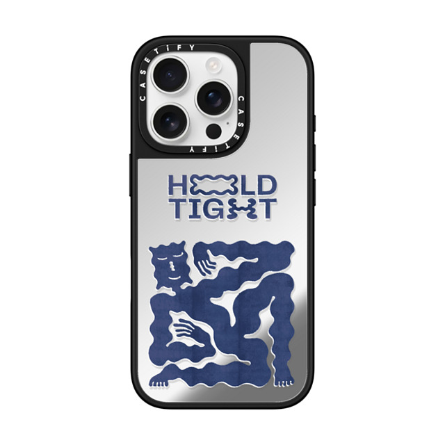 Alex Khabbazi x CASETiFY iPhone 16 Pro Case Quote,Abstract Silver on Black ミラーケース MagSafe対応 HOLD TIGHT Mother's Day Alex Khabbazi x CASETiFY iPhone 16 Pro Case Quote,Abstract Silver on Black ミラーケース MagSafe対応 HOLD TIGHT Mother's Day