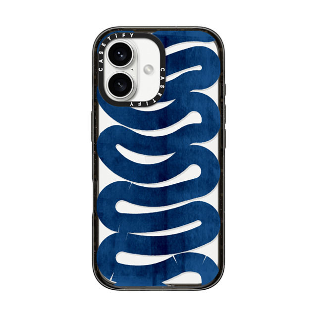 Alex Khabbazi x CASETiFY iPhone 16 ケース Snake,Nature ブラック インパクトケース WAVES IN BLUE Back to School Alex Khabbazi x CASETiFY iPhone 16 ケース Snake,Nature ブラック インパクトケース WAVES IN BLUE Back to School