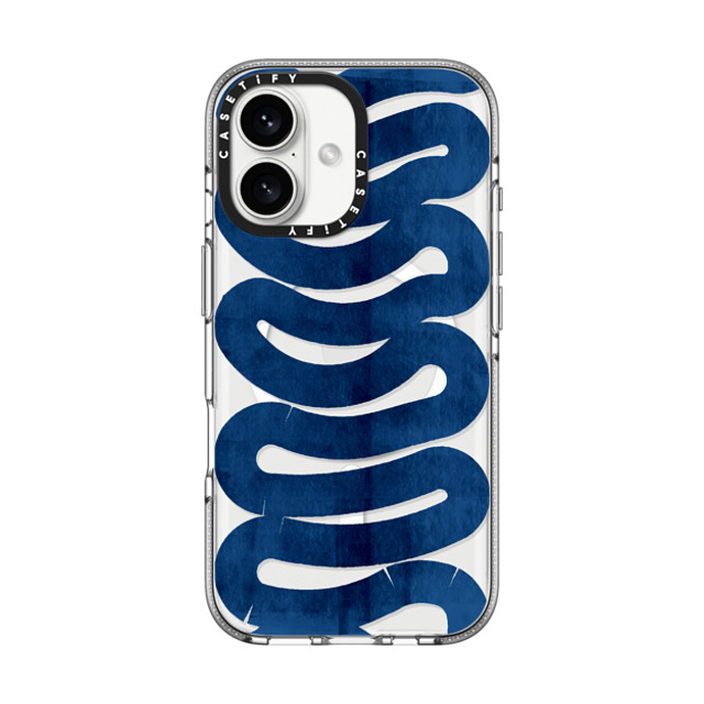 Alex Khabbazi x CASETiFY iPhone 16 Case Snake,Nature クリア クリア ケース MagSafe対応 WAVES IN BLUE Back to School Alex Khabbazi x CASETiFY iPhone 16 Case Snake,Nature クリア クリア ケース MagSafe対応 WAVES IN BLUE Back to School
