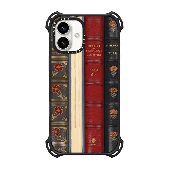 CASETiFY iPhone 16 Plus Case Matte Black バウンスケース Vintage Bookshelf evelyn668 CASETiFY iPhone 16 Plus Case Matte Black バウンスケース Vintage Bookshelf evelyn668