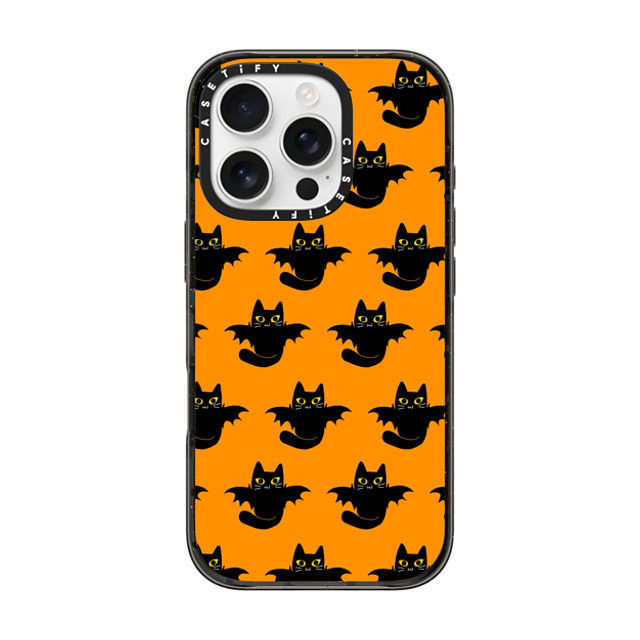 CASETiFY iPhone 16 Pro ケース ブラック インパクトケース MagSafe対応 2 (Kitty Bat) evelyn668 Back to School CASETiFY iPhone 16 Pro ケース ブラック インパクトケース MagSafe対応 2 (Kitty Bat) evelyn668 Back to School