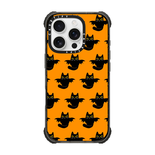 CASETiFY iPhone 16 Pro ケース ブラック ウルトラ インパクトケース MagSafe 対応 2 (Kitty Bat) evelyn668 Back to School CASETiFY iPhone 16 Pro ケース ブラック ウルトラ インパクトケース MagSafe 対応 2 (Kitty Bat) evelyn668 Back to School