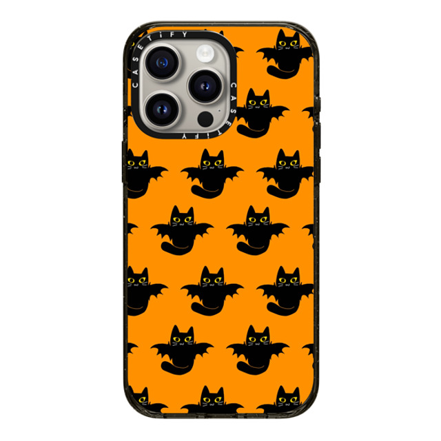 CASETiFY iPhone 15 Pro Max ケース ブラック インパクトケース MagSafe対応 2 (Kitty Bat) evelyn668 Back to School CASETiFY iPhone 15 Pro Max ケース ブラック インパクトケース MagSafe対応 2 (Kitty Bat) evelyn668 Back to School