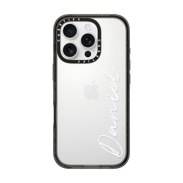 CASETiFY iPhone 16 Pro ケース ブラック インパクトケース Customization - (Daniel)