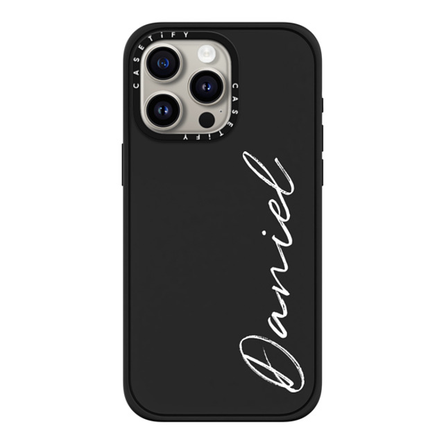 CASETiFY iPhone 15 Pro Max ケース マットブラック インパクトケース MagSafe対応 Customization - (Daniel)