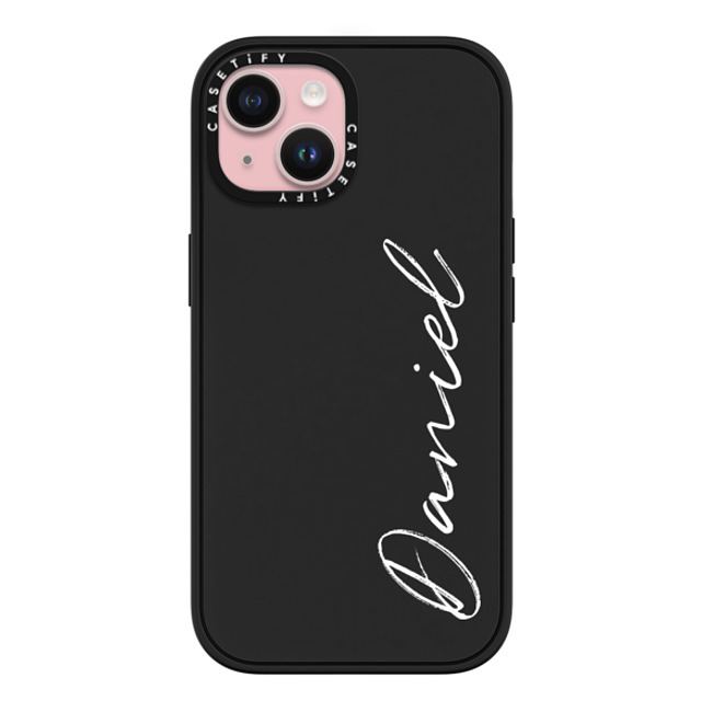 CASETiFY iPhone 15 ケース マットブラック インパクトケース MagSafe対応 Customization - (Daniel)