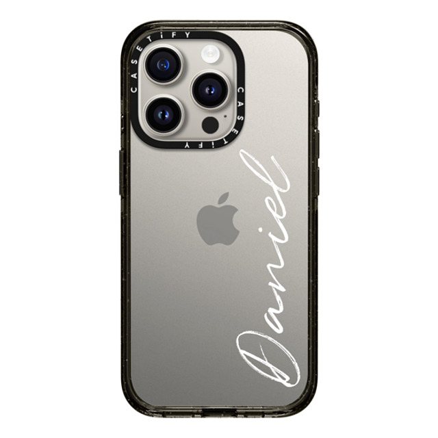 CASETiFY iPhone 15 Pro ケース ブラック インパクトケース Customization - (Daniel)