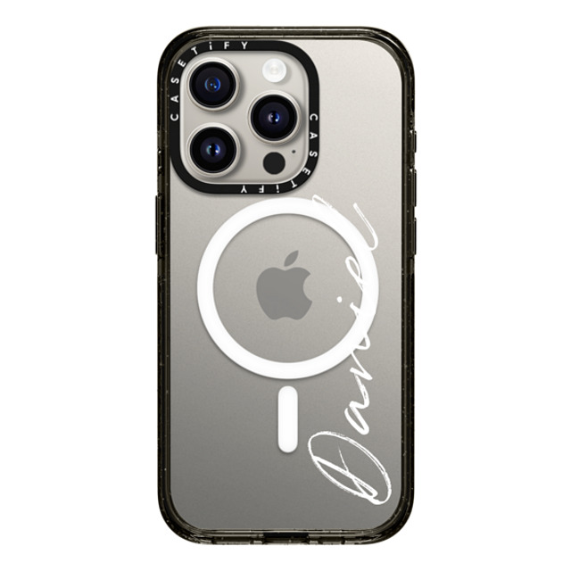 CASETiFY iPhone 15 Pro ケース ブラック インパクトケース MagSafe対応 Customization - (Daniel)