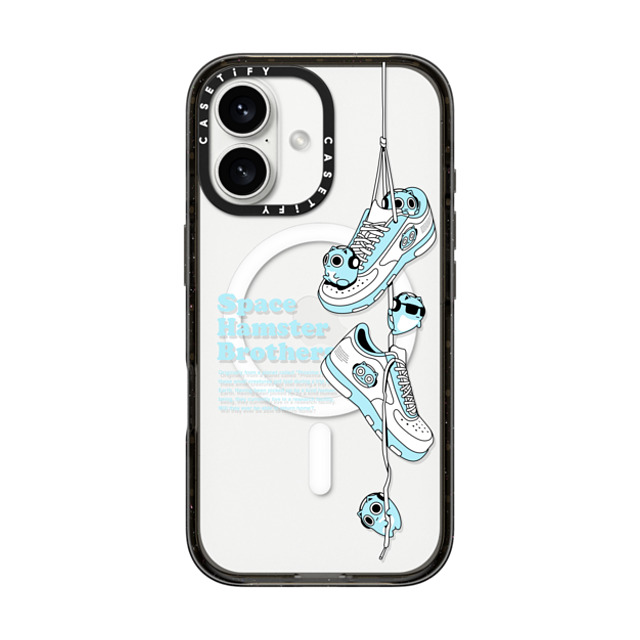 BLUE HAMHAM x CASETiFY iPhone 16 ケース ブラック インパクトケース MagSafe対応 SHOES