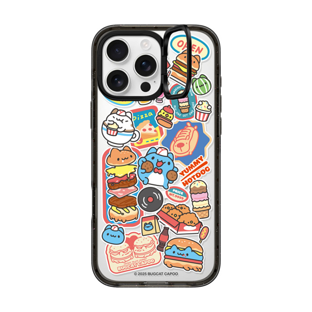 capoo x CASETiFY iPhone 16 Pro Max ケース Animal,Cartoon ブラック インパクトリングスタンドケース MagSafe対応 Bugcat Capoo Sticker Case Father's Day capoo x CASETiFY iPhone 16 Pro Max ケース Animal,Cartoon ブラック インパクトリングスタンドケース MagSafe対応 Bugcat Capoo Sticker Case Father's Day