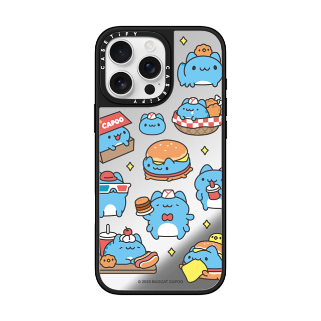 capoo x CASETiFY iPhone 16 Pro Max ケース Animal,Cartoon Silver on Black ミラーケース MagSafe対応 Bugcat Capoo Pattern Case Back to School capoo x CASETiFY iPhone 16 Pro Max ケース Animal,Cartoon Silver on Black ミラーケース MagSafe対応 Bugcat Capoo Pattern Case Back to School