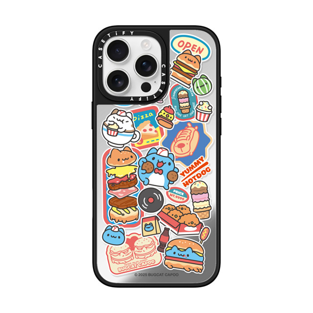 capoo x CASETiFY iPhone 16 Pro Max ケース Animal,Cartoon Silver on Black ミラーケース MagSafe対応 Bugcat Capoo Sticker Case Father's Day capoo x CASETiFY iPhone 16 Pro Max ケース Animal,Cartoon Silver on Black ミラーケース MagSafe対応 Bugcat Capoo Sticker Case Father's Day
