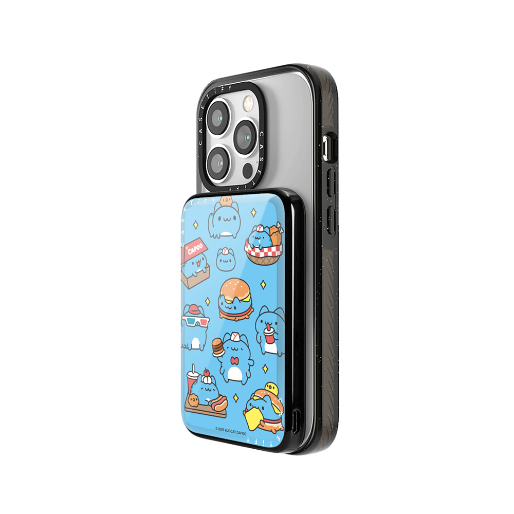 capoo x CASETiFY モバイルバッテリー Animal,Cartoon ブラック スリム モバイルバッテリー MagSafe対応 Bugcat Capoo Pattern PowerThru Power Bank Back to School capoo x CASETiFY モバイルバッテリー Animal,Cartoon ブラック スリム モバイルバッテリー MagSafe対応 Bugcat Capoo Pattern PowerThru Power Bank Back to School
