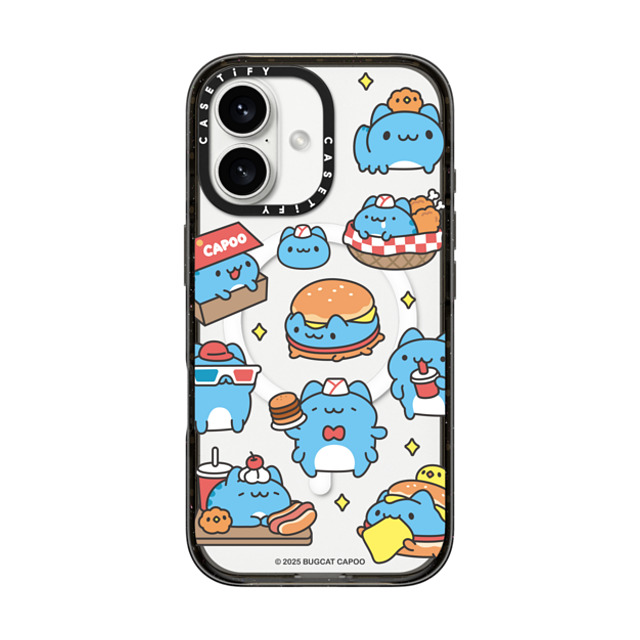 capoo x CASETiFY iPhone 16 ケース Animal,Cartoon ブラック インパクトケース MagSafe対応 Bugcat Capoo Pattern Case Back to School capoo x CASETiFY iPhone 16 ケース Animal,Cartoon ブラック インパクトケース MagSafe対応 Bugcat Capoo Pattern Case Back to School