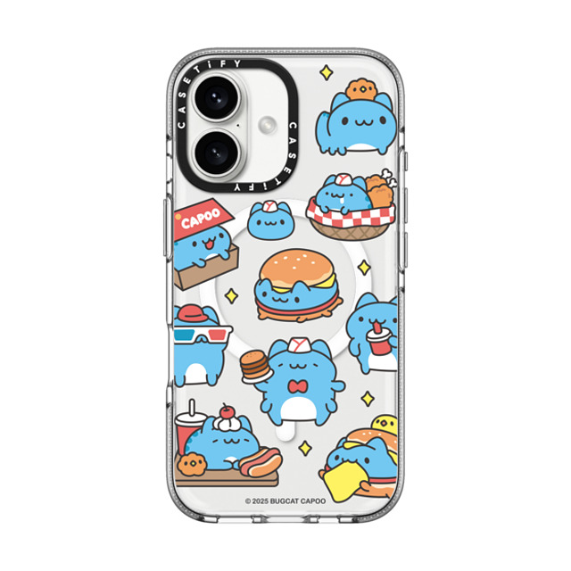 capoo x CASETiFY iPhone 16 ケース Animal,Cartoon クリア クリア ケース MagSafe対応 Bugcat Capoo Pattern Case Back to School capoo x CASETiFY iPhone 16 ケース Animal,Cartoon クリア クリア ケース MagSafe対応 Bugcat Capoo Pattern Case Back to School