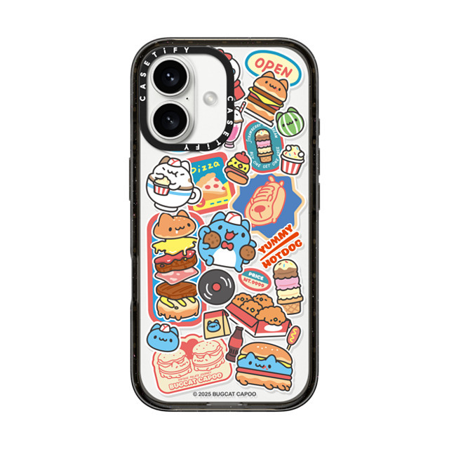 capoo x CASETiFY iPhone 16 Case Animal,Cartoon Black Impact Case Bugcat Capoo Sticker Case Father's Day capoo x CASETiFY iPhone 16 Case Animal,Cartoon Black Impact Case Bugcat Capoo Sticker Case Father's Day