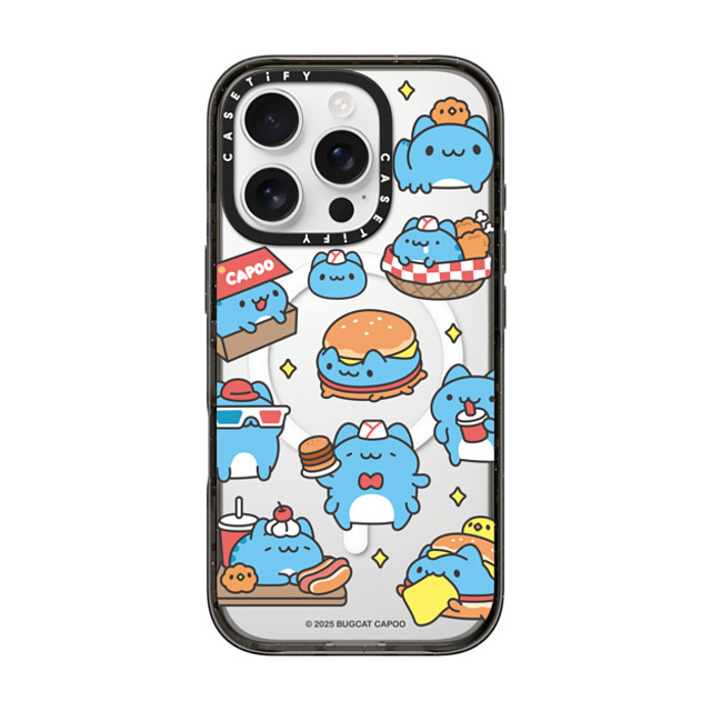 capoo x CASETiFY iPhone 16 Pro ケース Animal,Cartoon ブラック インパクトケース MagSafe対応 Bugcat Capoo Pattern Case Back to School capoo x CASETiFY iPhone 16 Pro ケース Animal,Cartoon ブラック インパクトケース MagSafe対応 Bugcat Capoo Pattern Case Back to School