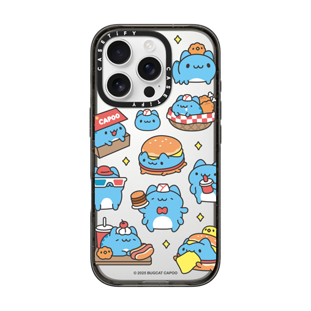 capoo x CASETiFY iPhone 16 Pro ケース Animal,Cartoon ブラック インパクトケース Bugcat Capoo Pattern Case Back to School capoo x CASETiFY iPhone 16 Pro ケース Animal,Cartoon ブラック インパクトケース Bugcat Capoo Pattern Case Back to School