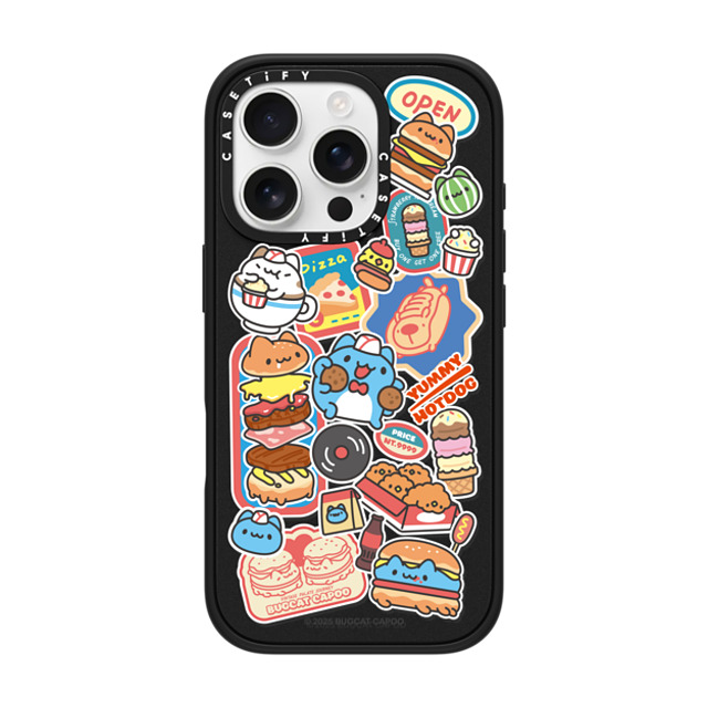capoo x CASETiFY iPhone 16 Pro ケース Animal,Cartoon マットブラック インパクトケース MagSafe対応 Bugcat Capoo Sticker Case Back to School capoo x CASETiFY iPhone 16 Pro ケース Animal,Cartoon マットブラック インパクトケース MagSafe対応 Bugcat Capoo Sticker Case Back to School