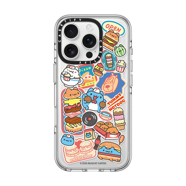 capoo x CASETiFY iPhone 16 Pro ケース Animal,Cartoon クリア クリア ケース MagSafe対応 Bugcat Capoo Sticker Case Back to School capoo x CASETiFY iPhone 16 Pro ケース Animal,Cartoon クリア クリア ケース MagSafe対応 Bugcat Capoo Sticker Case Back to School