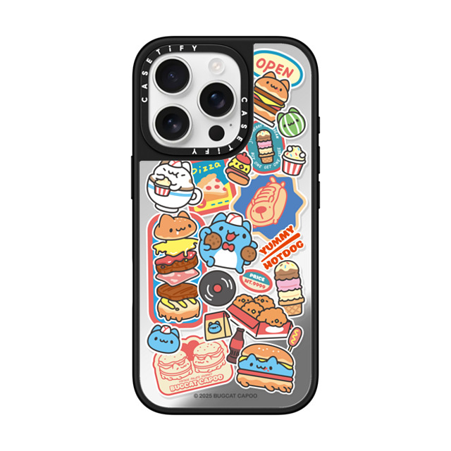 capoo x CASETiFY iPhone 16 Pro ケース Animal,Cartoon Silver on Black ミラーケース MagSafe対応 Bugcat Capoo Sticker Case Father's Day capoo x CASETiFY iPhone 16 Pro ケース Animal,Cartoon Silver on Black ミラーケース MagSafe対応 Bugcat Capoo Sticker Case Father's Day