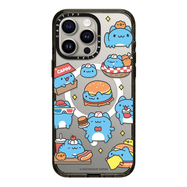 capoo x CASETiFY iPhone 15 Pro Max Case Animal,Cartoon Black Impact Case MagSafe Compatible Bugcat Capoo Pattern Case Back to School capoo x CASETiFY iPhone 15 Pro Max Case Animal,Cartoon Black Impact Case MagSafe Compatible Bugcat Capoo Pattern Case Back to School