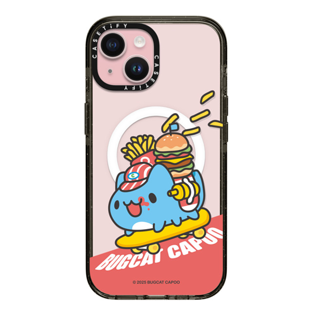 capoo x CASETiFY iPhone 15 Case Animal,Cartoon Black Impact Case MagSafe Compatible Bugcat Capoo Skater Case Back to School capoo x CASETiFY iPhone 15 Case Animal,Cartoon Black Impact Case MagSafe Compatible Bugcat Capoo Skater Case Back to School