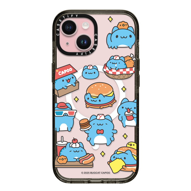 capoo x CASETiFY iPhone 15 ケース Animal,Cartoon ブラック インパクトケース MagSafe対応 Bugcat Capoo Pattern Case Back to School capoo x CASETiFY iPhone 15 ケース Animal,Cartoon ブラック インパクトケース MagSafe対応 Bugcat Capoo Pattern Case Back to School